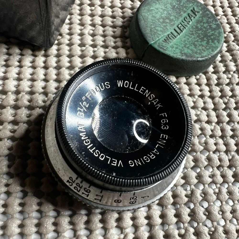 Wollensak Enlarging Velostigmat 3.5 Inch f6.3 Lens with Original Box and Cap